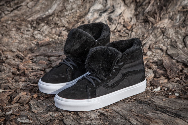 Vans High Top Shoes Lined with fur--004